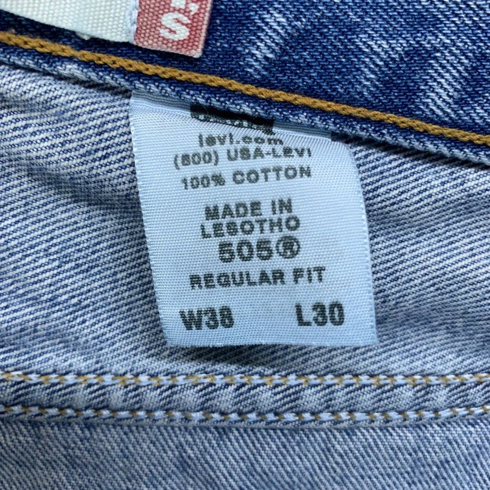 Levi's 505 Jeans Mens 38x30 Blue Y2K Vintage Regular Fit Straight Leg